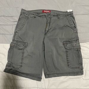 Vintage 90s Unionbay charcoal gray cargo utility shorts